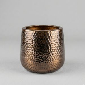 Vase en métal fait main, finition argentée, vase à fleurs, décoration d'intérieur, centre de table, objet décoratif élégant - Product Image 2