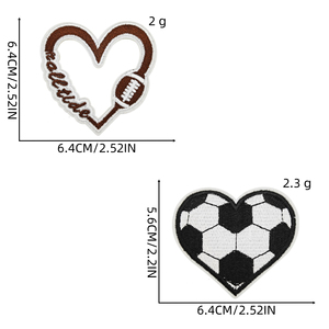 Parche Termoadhesivo Bordado con Diseño de Balón Deportivo Ecológico para Gorras, Material de Lona, Tela de Fieltro No Tejida - Product Image 2