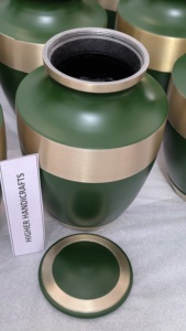 Indian Exporter Metal Memorial Cremation <b>Urn</b> for Human Ashes <b>Large</b> Size Handcrafted Metal <b>Urns</b> Wholesale Supplies - Product Image 3