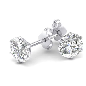 REYES Factory Direct Sale 925 Sterling Silver Round Cut 2.6 Carat Moissanite <b>Stud</b> <b>Earrings</b> Minimalist <b>Fine</b> Jewelry For Women - Product Image 1