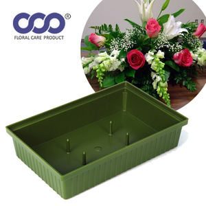 Plateau floral rectangulaire en mousse florale à 4 broches, en polystyrène plastique vert, pour décoration intérieure et table de mariage - Product Image 1