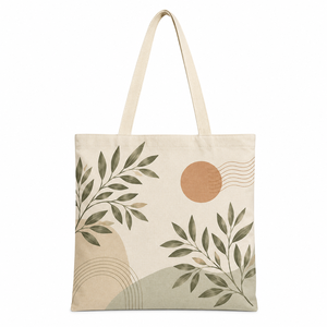Bolsa de Tela de Algodón con Impresión Personalizada |   Temática de Bicicletas y Flores |   Bolsa de Compras Reutilizable y Sostenible - Product Image 3