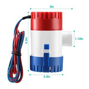 Pompa di sentina silenziosa 12V 1100GPH non automatica per imbarcazioni, laghetti, piscine, spa e uso marino - Product Image 5