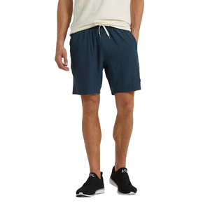 Shorts Bermuda Homme Bleu Marine Uni en Polyester/Coton, Taille Mi-Haute, Fermeture Élastique, Style Sportif, Séchage Rapide, Infroissable, Écologique - Product Image 3