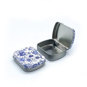 กล่องดีบุกขนาดเล็กมีฝาปิด กล่องเก็บของโลหะพกพาขนาดเล็กสำหรับเก็บต่างหูและเครื่องประดับ ใช้จัดระเบียบบ้าน จำหน่ายราคาส่ง - Product Image 1