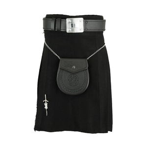 Ensemble de kilt écossais en laine avec logo personnalisé, ceinture sporran et épingle à kilt, costume traditionnel à carreaux pour homme pour cérémonie - Product Image 2