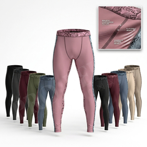 Pantalon de compression respirant en polyester très extensible pour homme – Idéal pour la gym, la course et l'entraînement – Confort optimal – Nouvelle collection - Product Image 1
