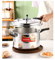 Casserole à pression anti-explosion de qualité alimentaire, pot épaissi pour usage domestique et commercial, compatible gaz et induction
