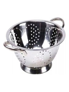 Kitchen Essential Metal <b>Colander</b> For Washing Leafy Greens Fruits Vegetables Rice Pasta And Noodle Preparation - Product Image 6