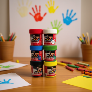 PINTURA DEDOS 50ML Ensemble de peinture au doigt Jaune Accessoire d'art - Product Image 2