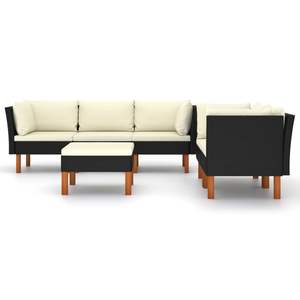 Conjunto Modular de Muebles de Jardín de Ratán PE Negro, Elegante y Duradero para Exteriores - Product Image 3