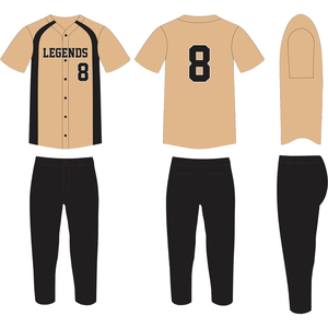 Ensemble complet de maillot et pantalon de baseball professionnel à boutons, tenue d'équipe personnalisée, vêtements de sport en polyester à séchage rapide, fabrication d'élite - Product Image 4