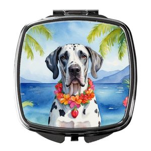 Great Dane Luau miroir de maquillage de voyage compact miroir de poche pliant décoratif pour femmes et filles cadeau - Product Image 1