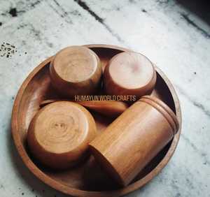 Service de table en bois artisanal de qualité supérieure, fabriqué en bois naturel et sans danger pour les aliments - Product Image 3