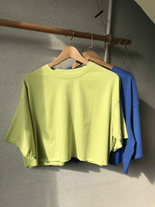 Débardeurs amples d'été en coton pour femmes, crop top décontracté à manches longues, confortable, respirant, pour l'entraînement, la course, motif imprimé - Product Image 5