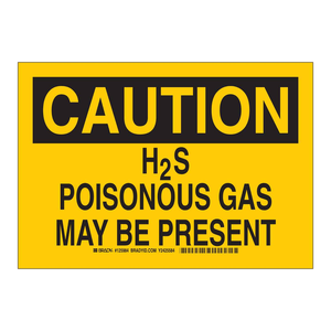 Señal de Advertencia de Gas Tóxico H2S, Señal de Piso Duradera de PC para Áreas Industriales Interiores y Exteriores - Product Image 3