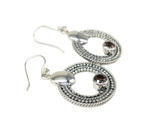 Pendientes de Plata de Ley 925 Hechos a Mano con Cuarzo Ahumado, Joyería de Piedras Preciosas Naturales, Pendientes Colgantes de Moda Bohemia para Mujer, Venta al por Mayor - Product Image 2