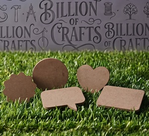 Unfinished MDF Craft Shapes Heart Speech Bubble Star Rectangle for DIY Projects and Creative Decor - Product Image 2