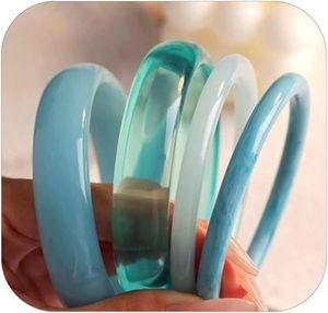 Elegant Handmade Resin <b>Bangles</b> for Women, Unique Colorful Fashion Bracelets, Modern Lightweight Jewelry Accessories for Casual - Product Image 2