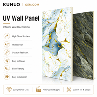 Panneau mural intérieur élégant en marbre UV haute brillance, résistant à l'humidité, pour la décoration de salons de beauté, spas et salles de massage