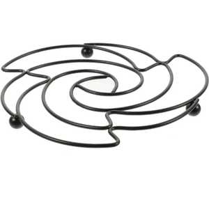 Socle de casserole rond en laiton antique motif soleil, support de pot céleste en métal, support de pot en fonte robuste résistant à la chaleur, protection de table, outil de cuisine - Product Image 4