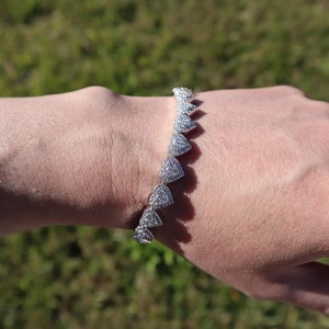 Best Quality Heart Shape Moissanite Diamond <b>Bracelet</b> for Men and Women with Brilliant Sparkling Stones Jewelry For Unisex - Product Image 1