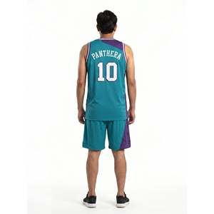 Ensemble de maillots de basket-ball personnalisés pour hommes, 210-220 GSM, polyester, séchage rapide, impression par sublimation, maille éblouissante, style rétro, débardeurs - Product Image 2