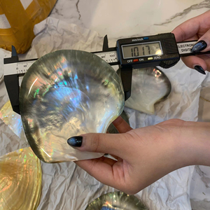 Polished Handmade Mother of Pearl Plate Vietnam Natural Shell Material for Jewelry Display Decor Table Use - Product Image 1