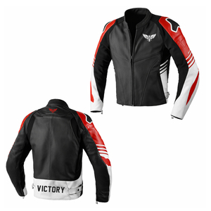 Blouson de moto en cuir pour homme, veste de course, équipement de protection pour motard, idéal pour la conduite sur route et sur circuit - Product Image 4