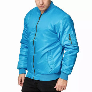 Chaqueta Bomber Gris de Invierno para Hombre, Estilo Urbano, Cierre de Cremallera, Color Sólido, Casual, Resistente al Viento, Forro Polar, Poliéster/Algodón - Product Image 2