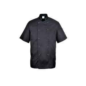 Veste de Chef Unisexe en Coton, Double Boutonnage, Manches Longues ou Courtes, Anti-Bactérienne, Uniforme de Cuisine Professionnel, Ensemble avec Toque de Chef - Product Image 2