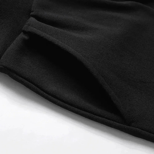 Pantalon de survêtement décontracté mi-long en velours côtelé gris polyester élastique pour homme et femme – Tendance sport et loisirs – Nouveauté hiver - Product Image 4