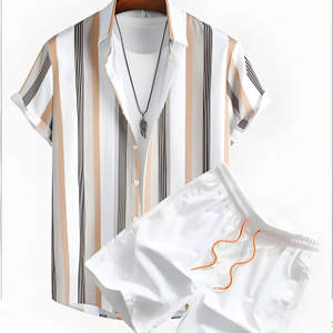 Conjunto Deportivo Personalizado con Logotipo para Hombre, Ropa Deportiva Informal de Dos Piezas, Camiseta y Pantalones Cortos de Color Sólido, Talla XL para Verano - Product Image 1