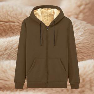Veste à capuche 100% coton, imprimée sur mesure, avec poche, fermeture éclair sur le devant, unisexe, décontractée, pour l'été, coupe classique, couleur unie - Product Image 2