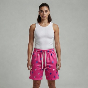 Shorts en maille camouflage rose pour femme, séchage rapide, légers, pour le sport et la gym - Product Image 3