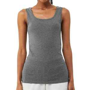 Chaleco deportivo acanalado sin mangas para mujer, nuevo estilo, informal, para gimnasio, transpirable, de poliéster, con cuello fruncido y lazo, teñido anudado, talla única - Product Image 1
