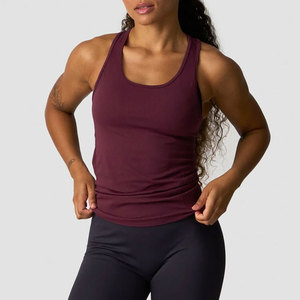 Camiseta Deportiva de Compresión para Mujer, Diseño de Espalda en Y, Corte Largo, Ajustada, Transpirable, para Entrenamiento - Product Image 3