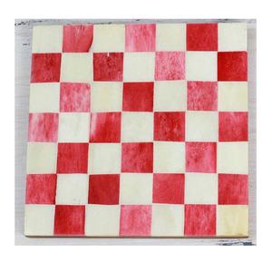 ที่รองแก้วสำหรับดื่มชากาแฟลายตารางหมากรุก4ชิ้นถาดรองแก้วสำหรับดื่มเครื่องดื่มที่รองแก้วในห้องครัวงานขึ้นบ้านใหม่มาใหม่ - Product Image 1