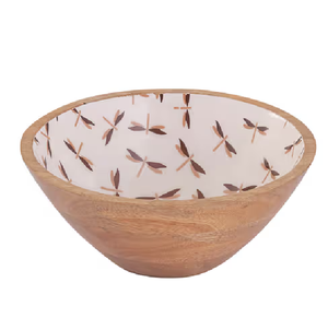 Cuencos de cerámica hechos a mano con borde de madera y diseño de tomate rojo y hojas a precios económicos - Product Image 2