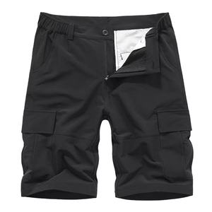 Pantalones cargo informales de 3 cuartos para hombre, 6 bolsillos, venta al por mayor, pantalones de chándal de algodón de lona, diseño de cremallera, MOQ bajo, servicio OEM a la moda - Product Image 4