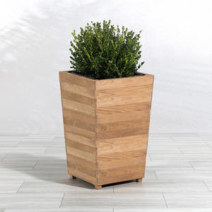 Maceta de Madera de Teca Indonesia Premium para Exteriores, Maceta Cuadrada Grande para Jardín, para Hoteles, Restaurantes y Paisajismo de Áreas Públicas - Product Image 1