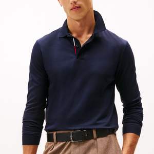 Polo en polyester personnalisé par sublimation pour hommes, séchage rapide, sport, golf, vente en gros, OEM, uni et imprimé, manches longues - Product Image 2