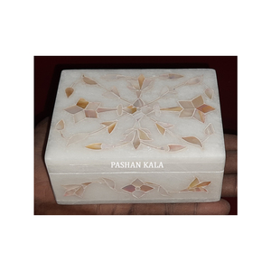 2026 New <b>Lunched</b> Product Jewelry Boxes Handmade White Marble Mother of Pearl Inlay Design Box for Jewelry Storage and Gift - Product Image 5