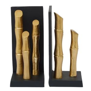 Sujetalibros minimalistas de metal que combinan líneas limpias con soporte práctico para exhibir libros de pie. - Product Image 3