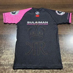 Vente en gros de rashguards imprimés par sublimation pour hommes, t-shirt de compression à manches courtes pour hommes, rashguard de surf, BJJ - Product Image 4