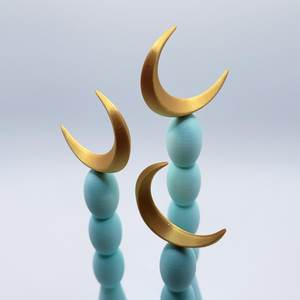 Modern Arabic Wooden Islamic Crescent Moon Decor Ramadan Table Decoration Arabic Home Accent <b>Eid</b> Mubarak <b>Gift</b> Handmade - Product Image 5