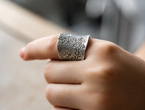 Artisan Adjustable 925 Sterling Silver Boho <b>Ring</b> Ethnic Handmade <b>Statement</b> Jewelry - Product Image 6