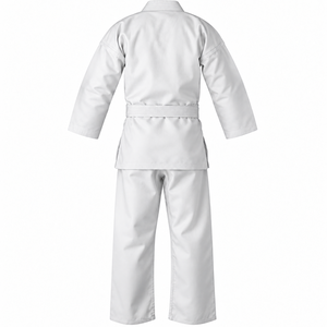 Uniforme de karaté SHH en coton blanc, vêtements d'arts martiaux unisexes, tenue d'entraînement durable avec ceinture - Product Image 2