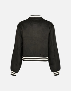 Veste universitaire Human Made noire, col rabattu, fermeture boutonnée, coupe classique, style preppy, longueur courte, écologique - Product Image 2