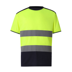 Gilet de sécurité haute visibilité personnalisé avec logo OEM, manches courtes, pour travaux de construction, en polyester et coton, vêtements de sécurité réfléchissants - Product Image 3